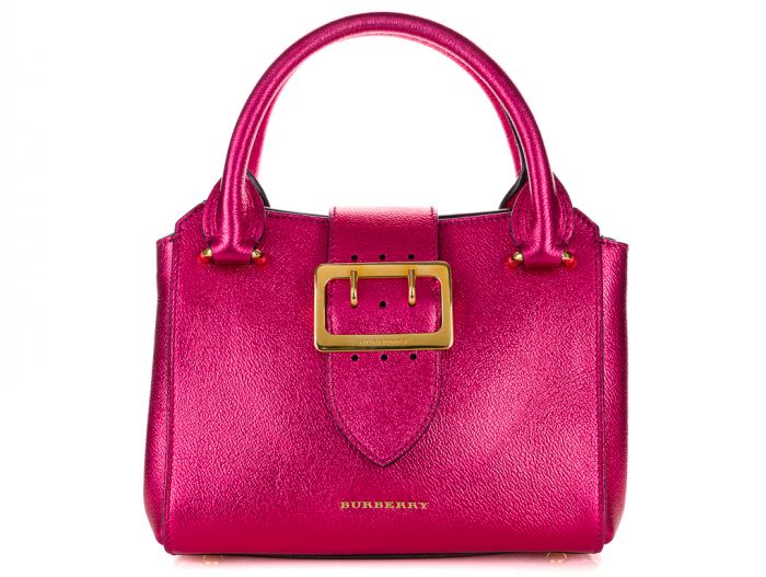 Burberry Pink Foil Buckle Tote