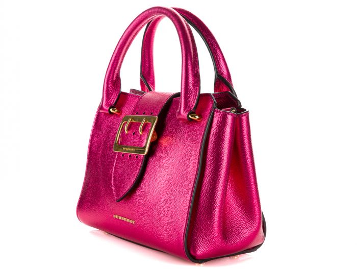 Burberry Pink Foil Buckle Tote