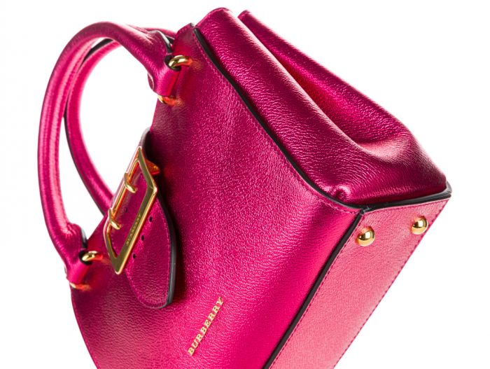 Burberry Pink Foil Buckle Tote