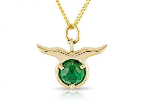 Emerald Pendant on Chain