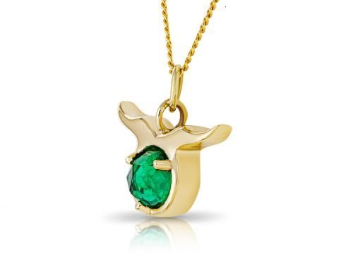 Emerald Pendant on Chain