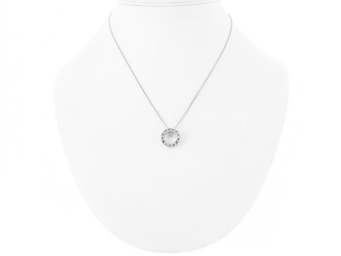 Diamond Circle Pendant on Chain - Image 3
