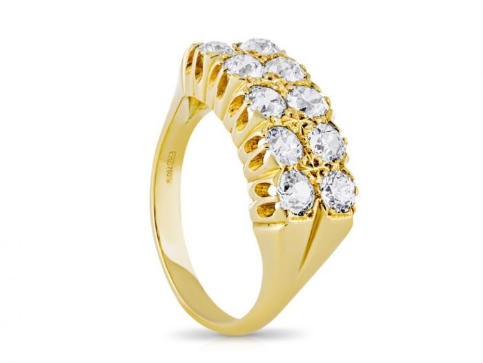 Double Row Half Eternity Ring