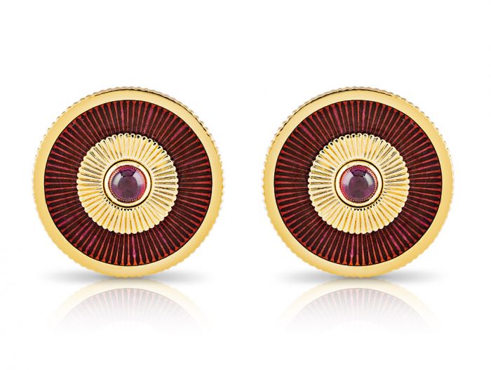 Fabergé Enamel & Ruby Cufflinks