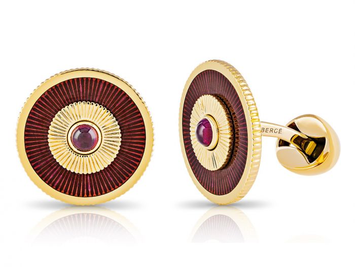 Fabergé Enamel & Ruby Cufflinks