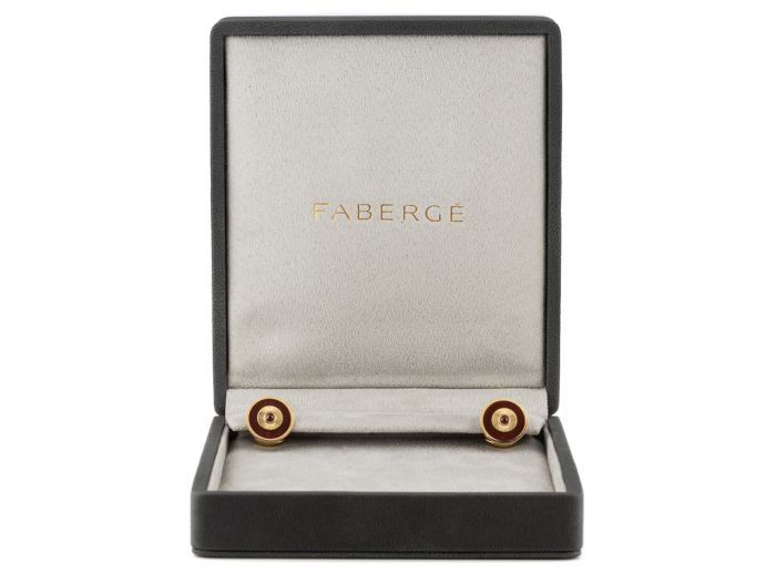 Fabergé Enamel & Ruby Cufflinks