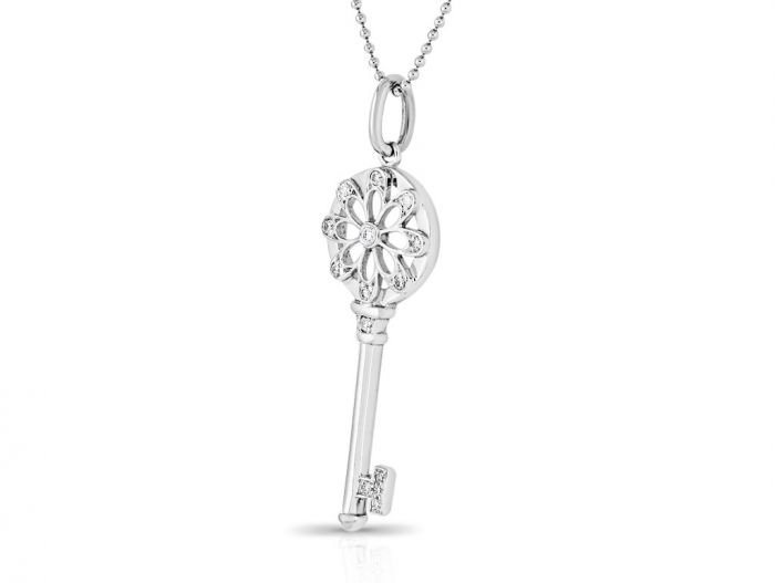 Tiffany & Co Diamond Key Pendant 