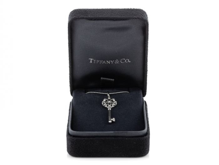Tiffany & Co Diamond Key Pendant 