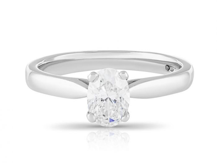 Oval Solitaire Diamond Ring