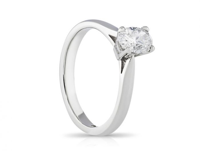 Oval Solitaire Diamond Ring - Image 2
