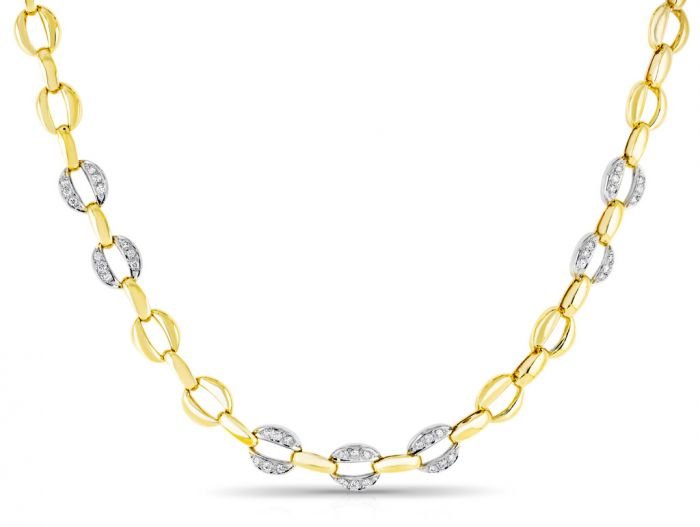 Two Tone Diamond Necklace