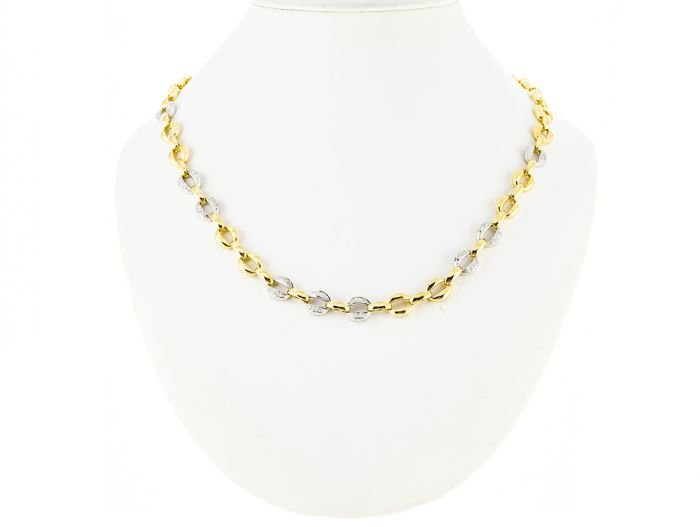 Two Tone Diamond Necklace - Image 3