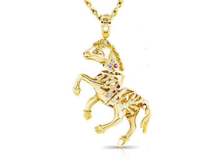 Articulated Horse Pendant on Chain