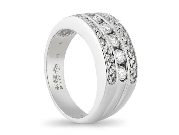 Triple Row Half Eternity Ring - Image 2
