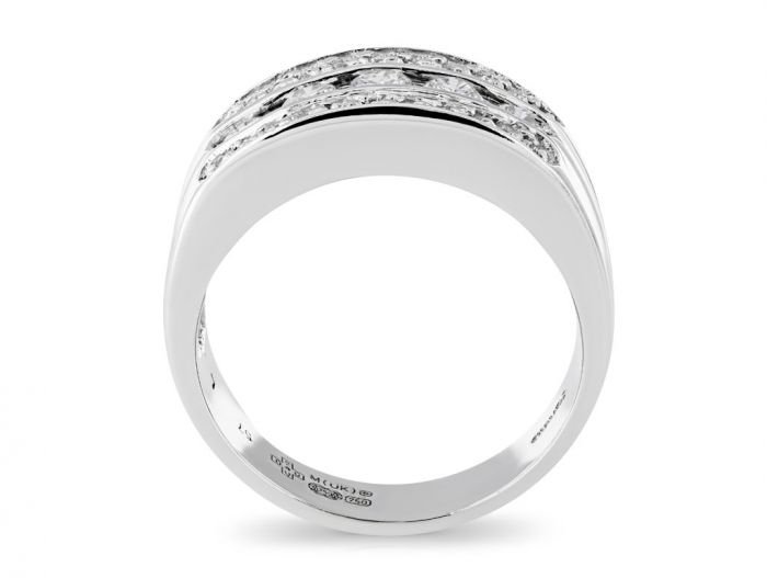 Triple Row Half Eternity Ring - Image 3