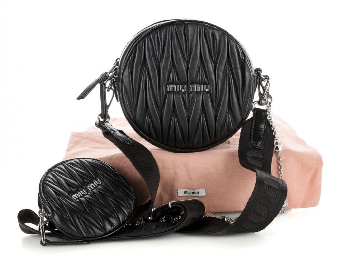 Miu Miu Circle Matelassé Crossbody Bag