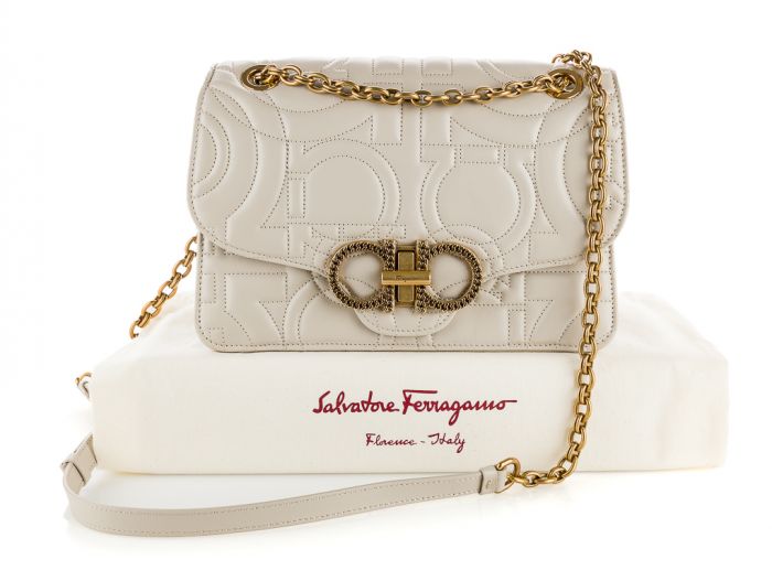 Salvatore Ferragamo Quilted Gancini Flap Bag - Image 5