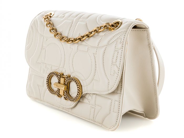 Salvatore Ferragamo Quilted Gancini Flap Bag - Image 2