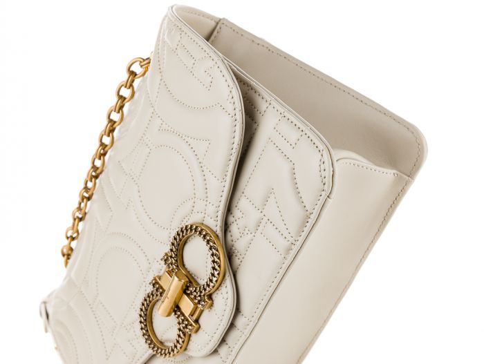 Salvatore Ferragamo Quilted Gancini Flap Bag - Image 3