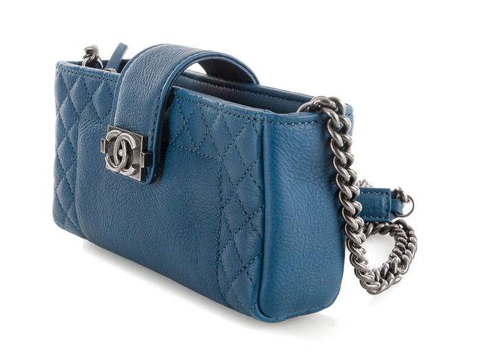 Chanel Boy Reverso Teal Mini Bag - Image 2