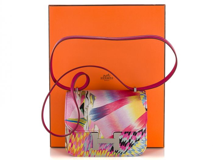 Hermes Constance Limited Edition Marble Silk Bag - Image 6