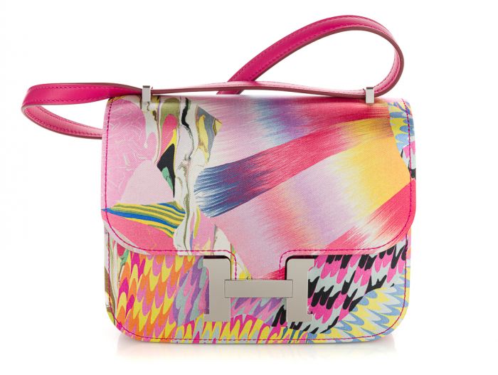 Hermes Constance Limited Edition Marble Silk Bag
