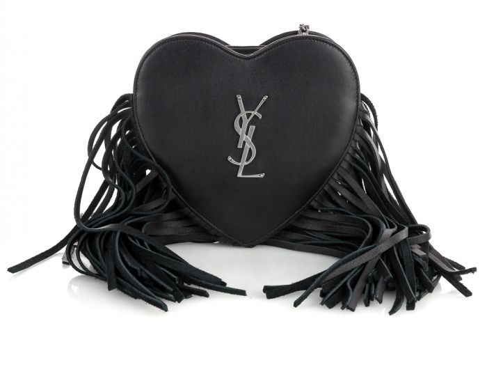 Yves Saint Laurent Heart Fringe Shoulder Bag