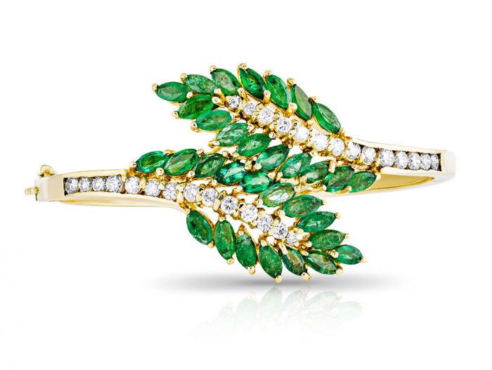 Emerald & Diamond Bangle