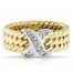 Diamond Two Tone Kiss Ring