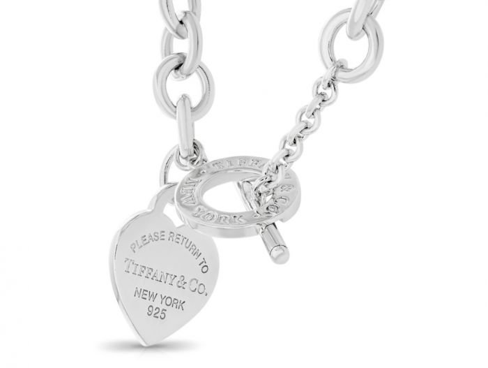 Tiffany Heart Tag Toggle Necklace - Image 2