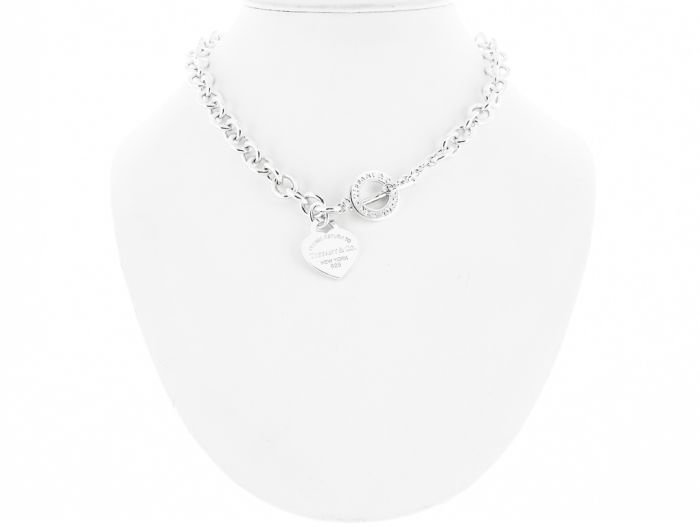 Tiffany Heart Tag Toggle Necklace - Image 3