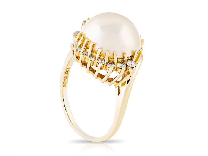 Pearl & Diamond Ring