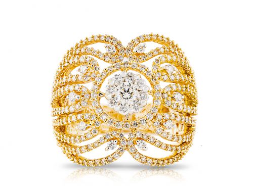 Fancy Diamond Cluster Ring