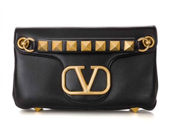 Valentino Stud Sign Nappa Shoulder Bag