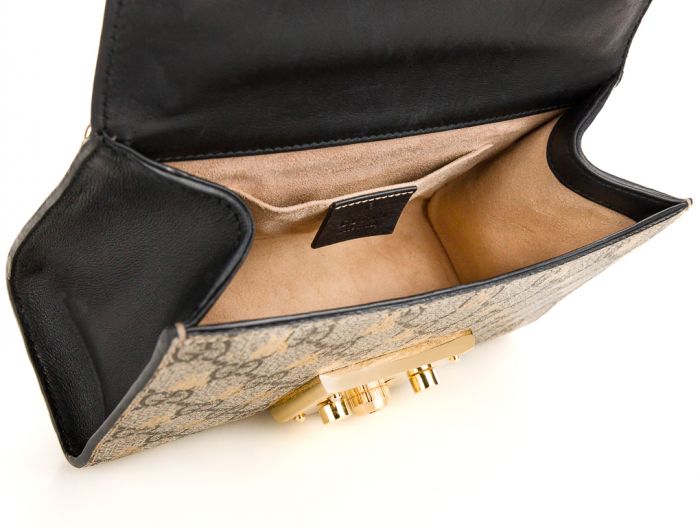 Gucci Padlock Small GG Bees Shoulder Bag