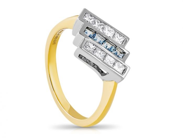 Aquamarine & Diamond Ring