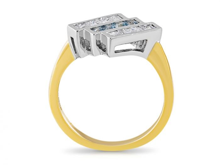 Aquamarine & Diamond Ring