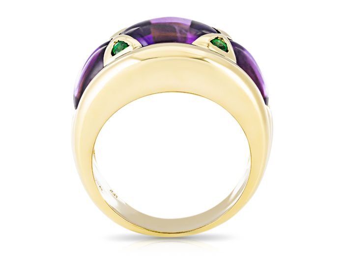 Amethyst & Emerald Ring - Image 3