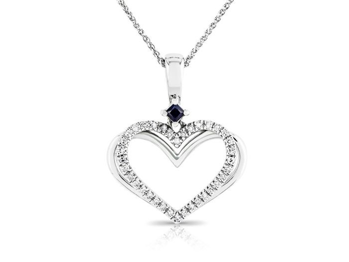 Vera Wang Diamond Heart Pendant