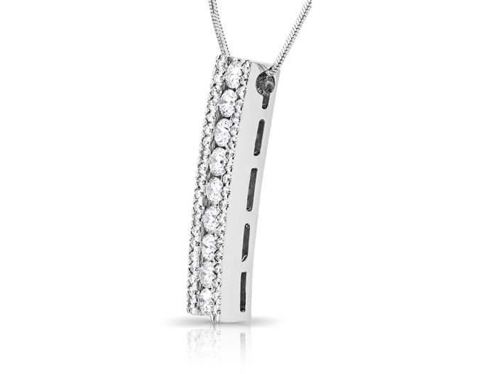Diamond Drop Pendant on Chain - Image 2