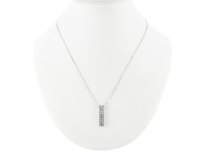 Diamond Drop Pendant on Chain - Image 3