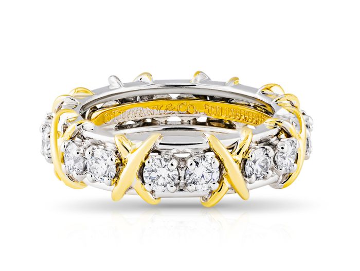 Tiffany & Co Schlumberger Sixteen Stone Diamond Ring