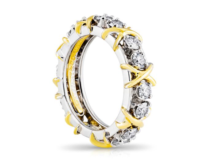 Tiffany & Co Schlumberger Sixteen Stone Diamond Ring