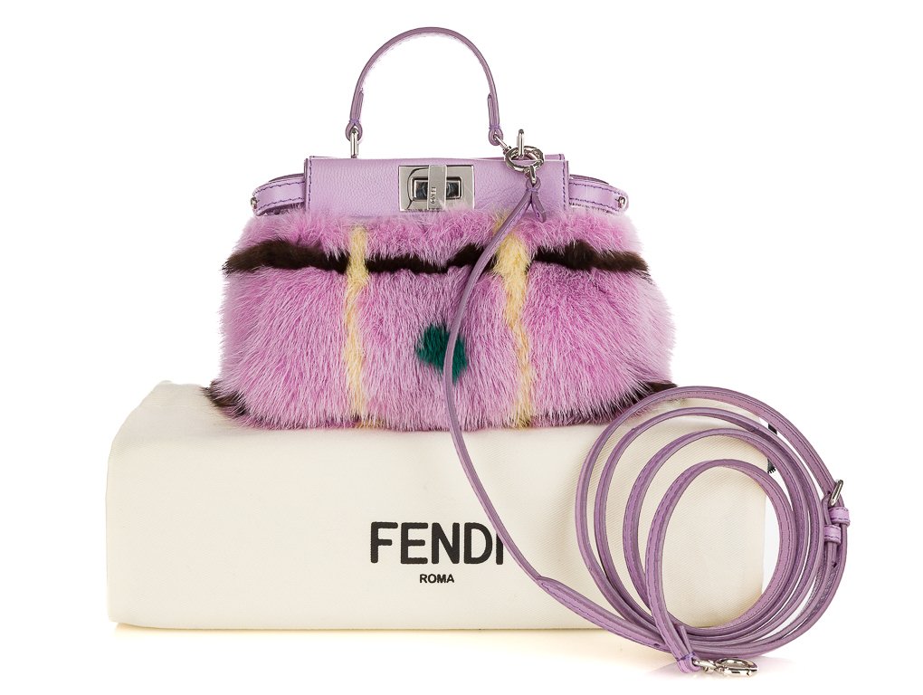 Pink fendi peekaboo bag on sale