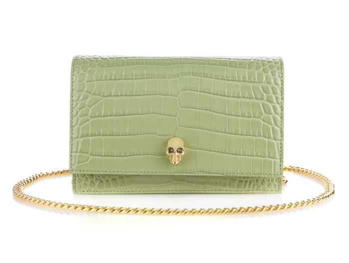 Alexander McQueen Croc-Effect Crossbody Bag