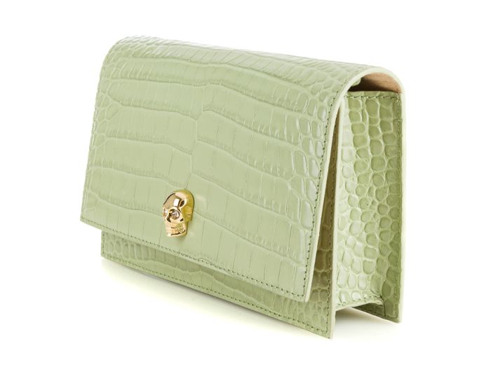 Alexander McQueen Croc-Effect Crossbody Bag