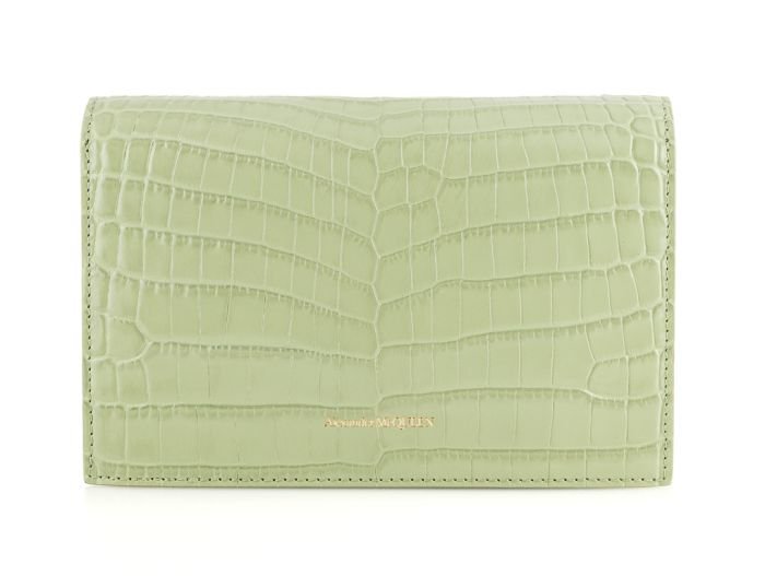 Alexander McQueen Croc-Effect Crossbody Bag