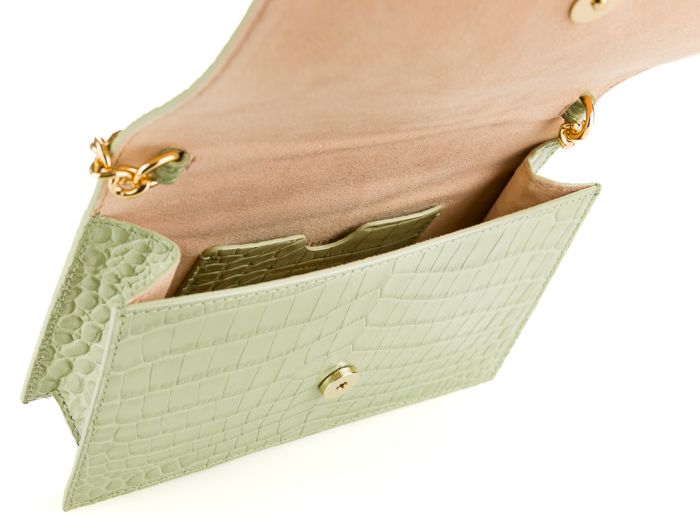 Alexander McQueen Croc-Effect Crossbody Bag