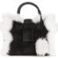 Roger Vivier Pilgrim De Jour Small Shearling-trimmed Suede Tote