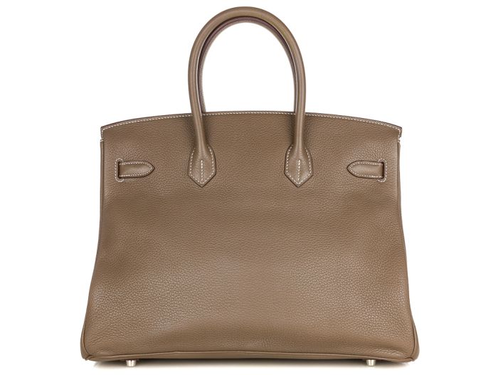 Hermes Etoupe Togo Birkin 35 Bag